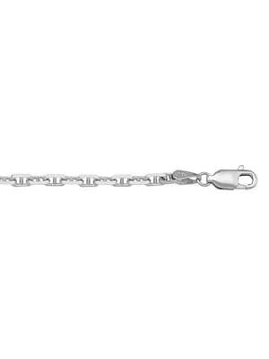 White Gold Solid Anchor Link Chain 18KT