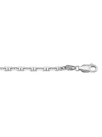 White Gold Solid Anchor Link Chain 18KT