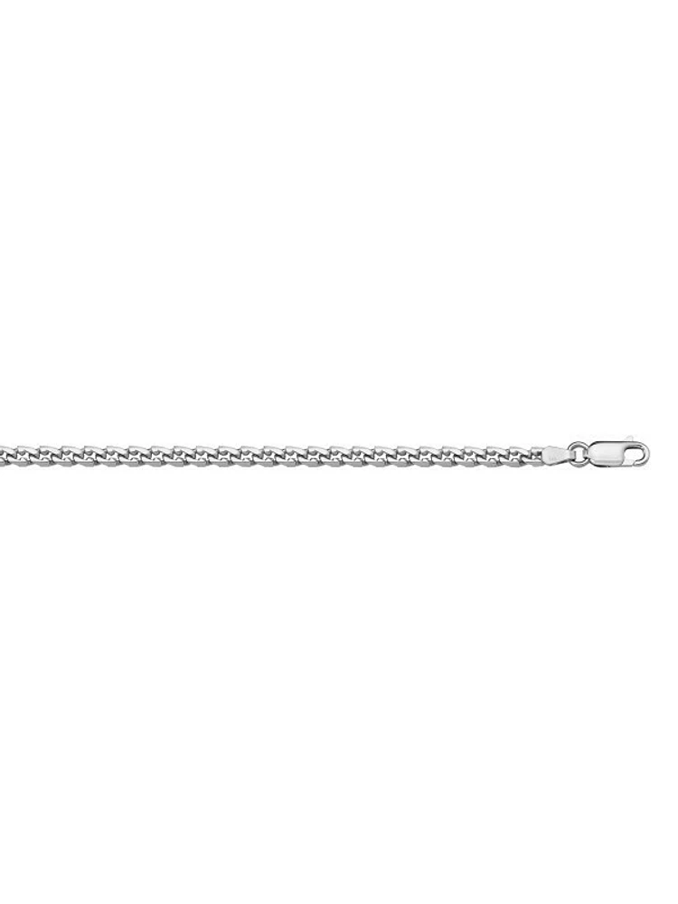 White Gold Solid L.F. Link Bracelet 18KT