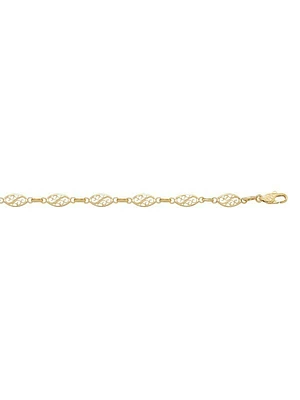 Yellow Gold Filigri Link Bracelet 18KT