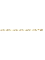 Yellow Gold Filigri Link Bracelet 18KT