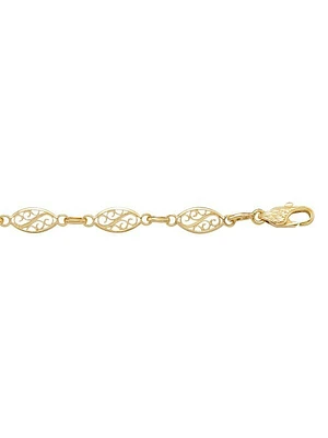 Yellow Gold Filigri Link Chain 18KT