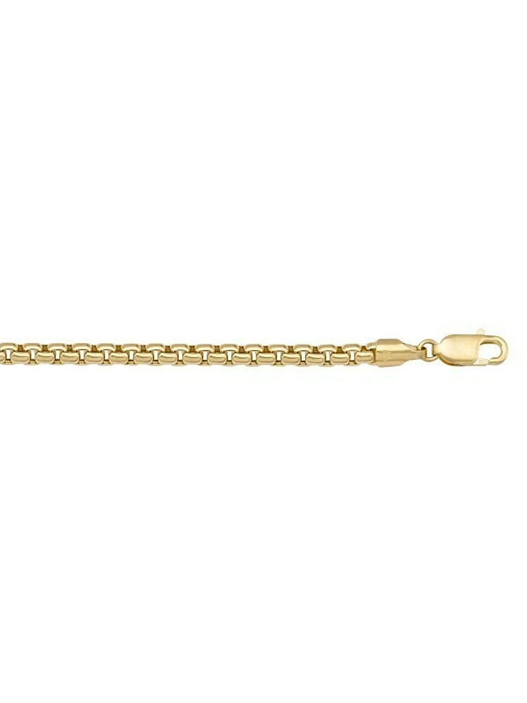 Yellow Gold Hollow Box Link Bracelet 10KT