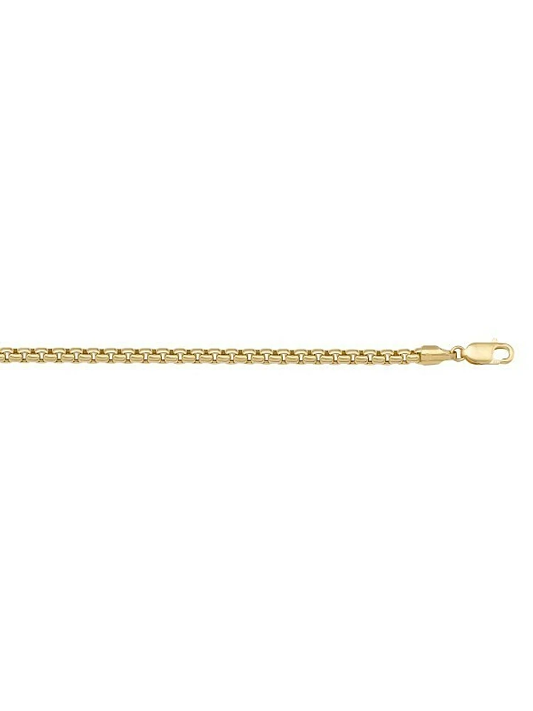 Yellow Gold Hollow Box Link Bracelet 10KT