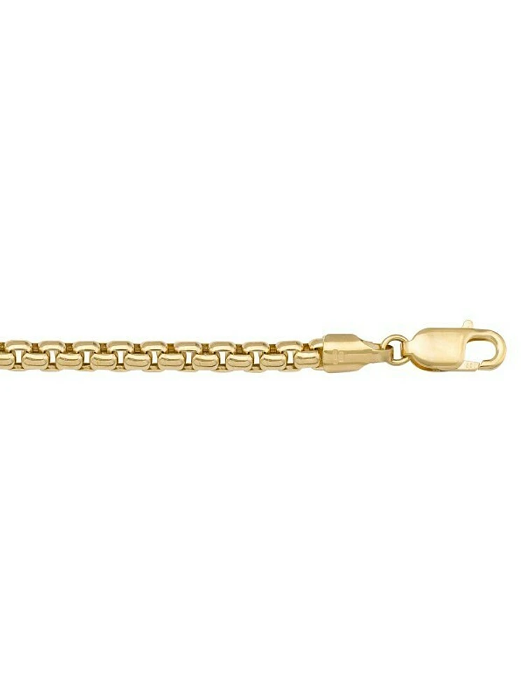 Yellow Gold Chain Hollow Box Link Bracelet 14KT & 18KT