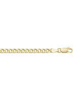 Yellow Gold Hollow Curb Link Bracelet 10KT