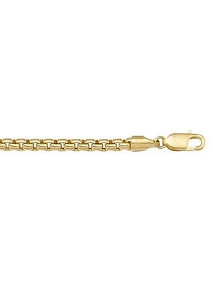 Yellow Gold Chain Hollow Box Link Chain 14KT & 18KT