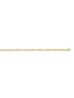 Yellow Gold Hollow Figaro Link Chain 10KT