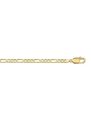 Yellow Gold Hollow Figaro Link Chain 10KT