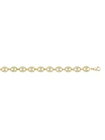 Yellow Gold Hollow Puffed Anchor Link Bracelet 10KT