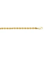 Yellow Gold Hollow Rope Link Bracelet 10KT