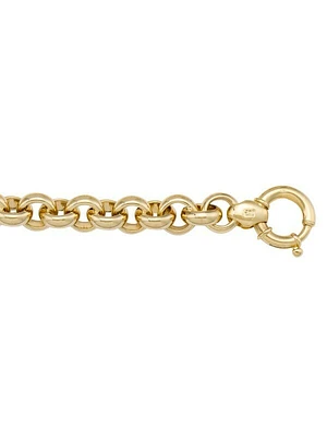 Yellow Gold Hollow Rolo Link Bracelet 14KT & 18KT