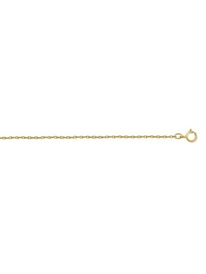 Yellow Gold Lightly Plated Loose Rope Link Chain 10KT