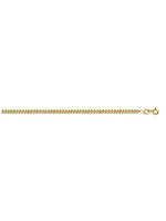 Yellow Gold Lightly Plated Solid Curb Link Chain 10KT