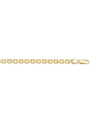 Yellow Gold Solid Bismark Link Bracelet 10KT