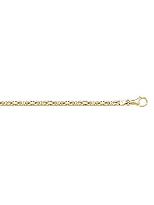 Yellow Gold Solid Byzantine Link Chain 14KT & 18KT