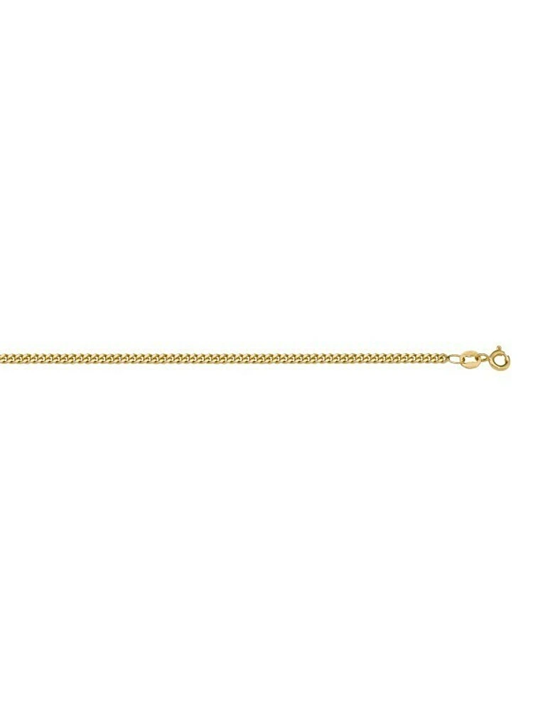 Yellow Gold Solid Curb Link Chain 10KT & 14KT