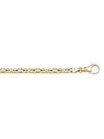 Yellow Gold Solid Byzantine Link Chain 14KT & 18KT