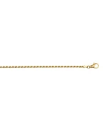 Yellow Gold Solid Diamond Cut Rope Link Chain 10KT