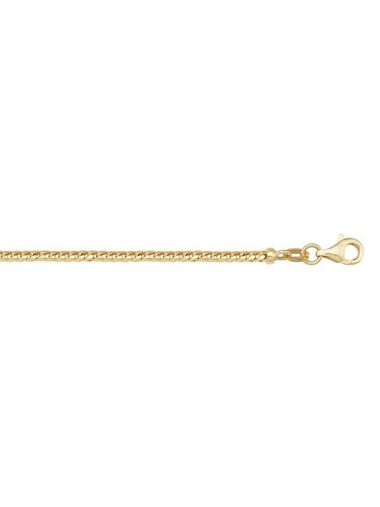 Yellow Gold Solid Franco Link Chain 14KT