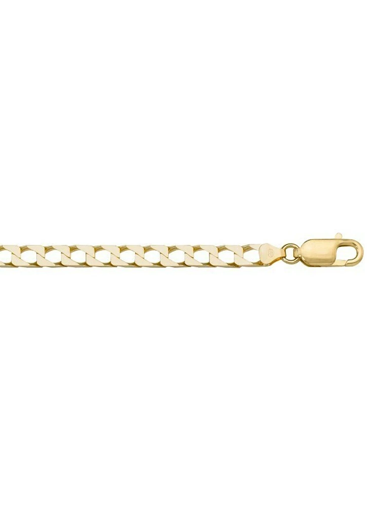 Yellow Gold Solid Squared Link Chain 10KT