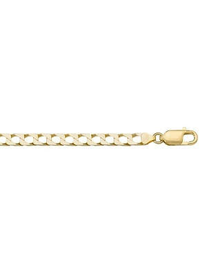 Yellow Gold Solid Squared Link Chain 10KT