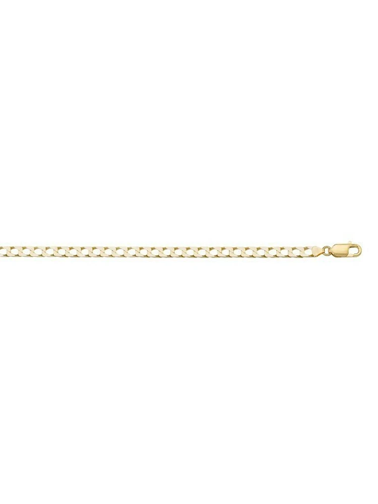 Yellow Gold Solid Squared Link Bracelet 10KT