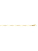 Yellow Gold Solid Squared Link Bracelet 10KT