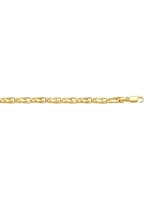 Yellow Gold Solid Tiger Eye Link Chain 10KT