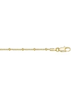 Yellow Gold Station Bead Link Chain 14KT