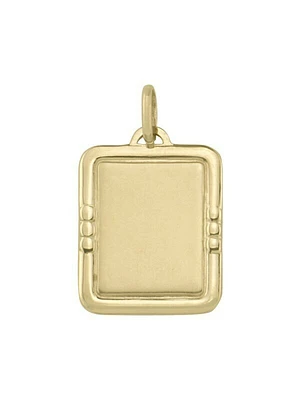 Yellow Gold Fancy Tag Pendant 14KT & 18KT