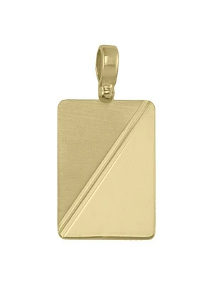 Yellow Gold Fancy Tag Pendant 10KT