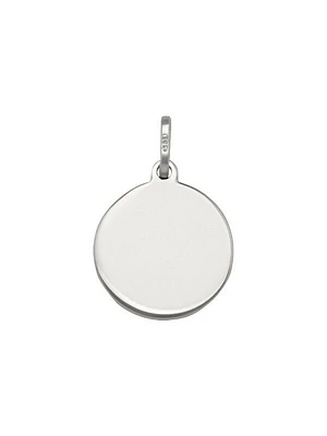 Gold 14mm Round Tag Pendant 14KT