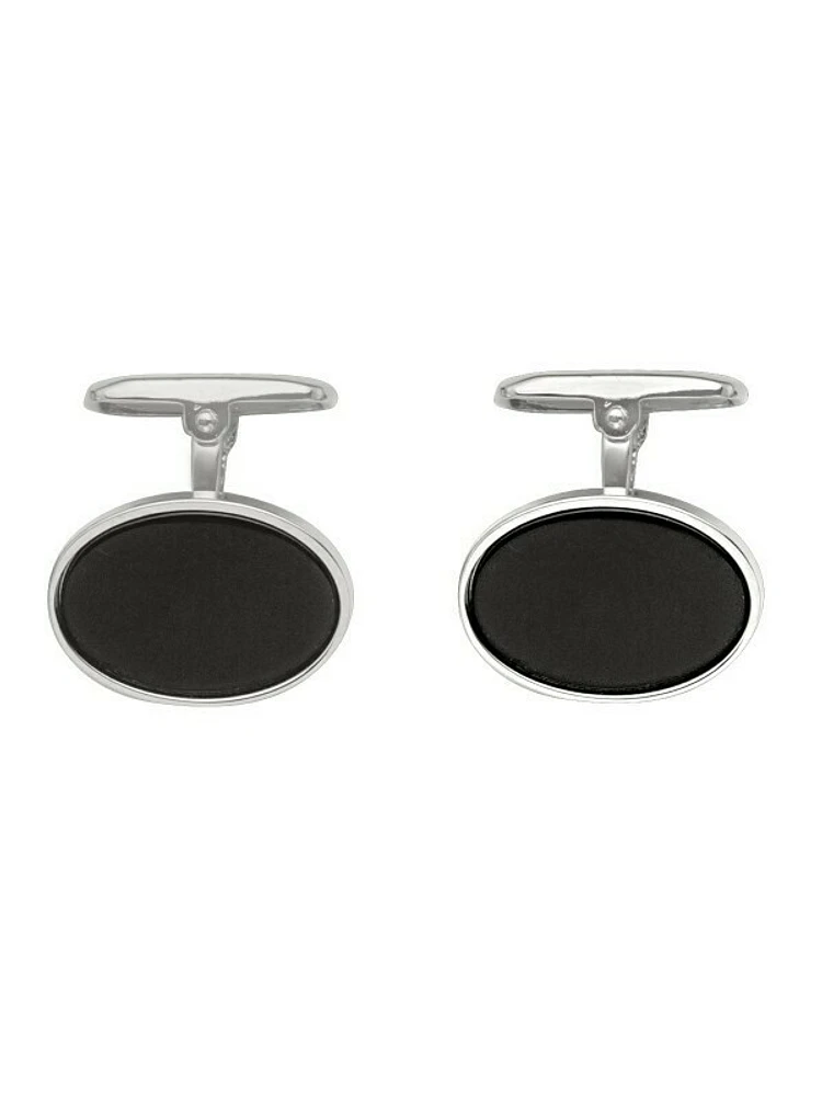 Gold Onyx Cufflinks 18KT