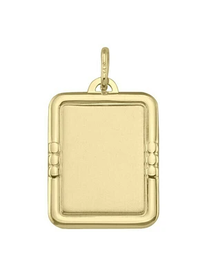 Yellow Gold Fancy Tag Pendant 14KT & 18KT