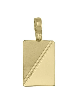 Yellow Gold Fancy Tag Pendant 10KT