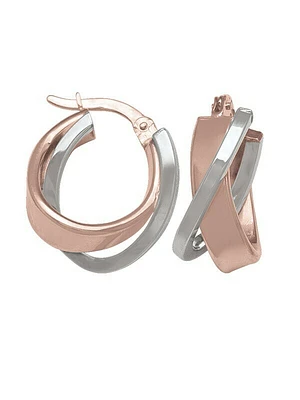 White Gold Fancy Hoop Earring 14KT