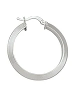 Gold Knife Edge Hoop Earring 14KT