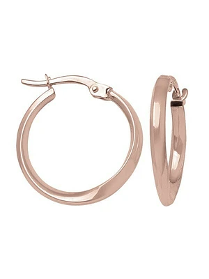 Pink Gold Hoop Earring 14KT