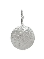 Gold Textured Disc Earring 10KT