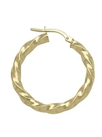 Yellow Gold Twisted Hoop Earring 18KT