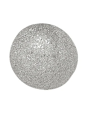 White Gold Satin Finish Ball Stud Earring 14KT