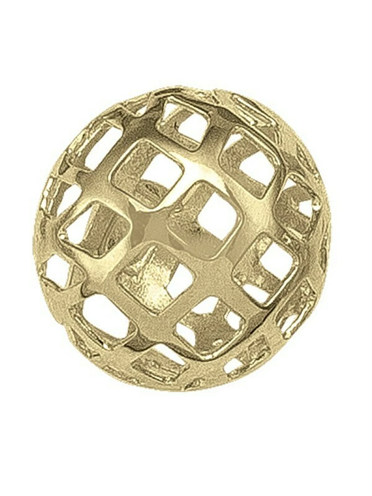 Yellow Gold Filigri Ball Stud Earring 10KT