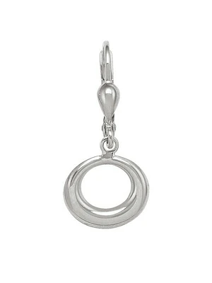 White Gold Fancy Circle Drop Earring 10KT