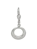 White Gold Fancy Circle Drop Earring 10KT