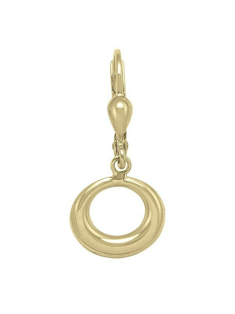 Gold Fancy Circle Drop Earring 10KT