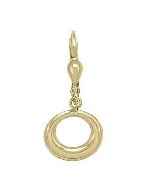 Gold Fancy Circle Drop Earring 10KT