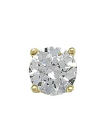 Gold 5mm CZ Stud Earring 10KT