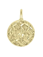 Gold Diamond Cut French Back Half Ball Earring 18KT