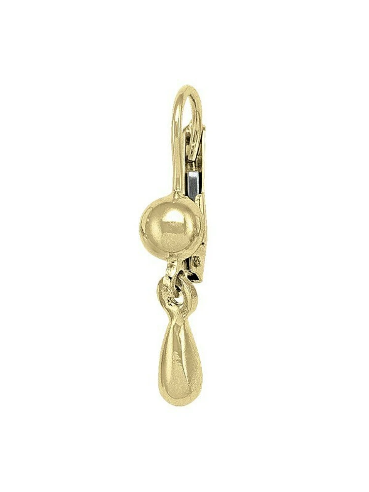 Yellow Gold High Polish Tear Drop Earring 10KT